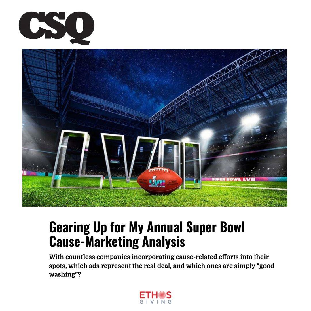 Gearing Up for My Annual Super Bowl Cause-Marketing Analysis